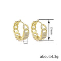 French Elegant Hoop Earrings For Women, Sparkling Ring Buckle Niche Fashion Jewelry view 4