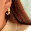 French Elegant Hoop Earrings For Women, Sparkling Ring Buckle Niche Fashion Jewelry view 3