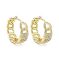 French Elegant Hoop Earrings For Women, Sparkling Ring Buckle Niche Fashion Jewelry view 2