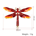 Blue Gold Tone Dragonfly Crystal Enamel Metal Brooch Pin view 2