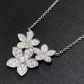 Korean Forest Fresh Flower Jewelry Set With Micro Pave Zircon Ear Cuffs And Pastoral Necklace Earrings view 4