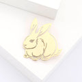 Stainless Steel Cute Rabbit Brooch Pin For Women's Apparel view 4