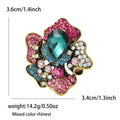 Korean Style Alloy Rhinestone Flower Brooch Pin For Cardigans And Coats view 5