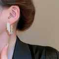 Minimalist Silver Tone Mesh Round Copper Ear Cuff Earrings For Women Light Luxury Jewelry view 3