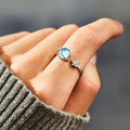 Glossy Planet And Star Design Ring For Women, Niche Fashion Statement Jewelry Accessory view 3