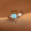 Glossy Planet And Star Design Ring For Women, Niche Fashion Statement Jewelry Accessory view 4