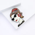 Acrylic Sunglasses Girl Brooch For Trendy Suit And Shirt Decoration view 4