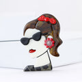 Acrylic Sunglasses Girl Brooch For Trendy Suit And Shirt Decoration view 2