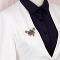 Purple Gold Tone Butterfly Enamel Metal Brooch Pin 4.2 x 4.8 cm view 5