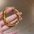 Turquoise Rice Bead Alloy Bangle For Women New Chinese Style Round Geometric Fashion Jewelry view 4