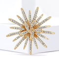 Alloy Rhinestone Sunflower Brooch For Elegant Women's Clothing Decoration view 4