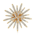 Alloy Rhinestone Sunflower Brooch For Elegant Women's Clothing Decoration view 1