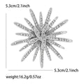 Alloy Rhinestone Sunflower Brooch For Elegant Women's Clothing Decoration view 6