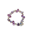 Irregular Round Amethyst Crystal Beaded Bangle For Women Vintage Elegant Geometric Jewelry view 5