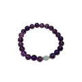 Natural Amethyst Crystal Beaded Bangle, Light Luxury Geometric Round Stone New Chinese Style Jewelry view 5