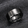 Unisex Ring With Inner Texture Engraving, Minimalist Niche Cool Style Fashion Jewelry view 2