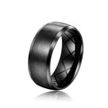 Dark Low Key Luxury Ring With Inner Diamond Engraving, Minimal Designer Finger Jewelry view 5
