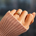 New Two Tone Electroplated Line Design Ring For Women, Creative Statement Finger Jewelry view 3