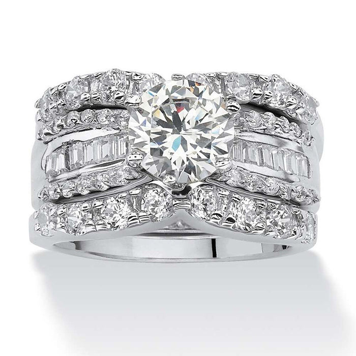 Luxury Three-Piece Banquet Ring Set For Women, Evening Dress Party Light Luxury Jewelry