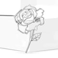 Metal Alloy Hollow Rose Brooch Pin For Elegant Women's Apparel view 3
