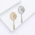 Alloy Rhinestone Badminton Brooch Pin For Men's And Women's Apparel view 2