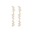 Chic Copper Geometric Round Zircon Tassel Drop Earrings With Silver Pins view 5