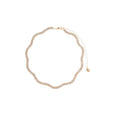 Copper Rhinestone Square Twist Wave Necklace Minimalist Light Luxury Geometric Clavicle Chain view 5