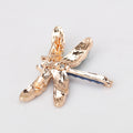Blue Gold Tone Dragonfly Crystal Enamel Metal Brooch Pin view 5