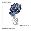 Alloy Rhinestone Bouquet Brooch Elegant Sweater Cardigan Lapel Pin view 5
