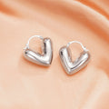 Exaggerated Statement Heart Ear Cuffs For Women, Heavy Craft Fashion Ear Jewelry Earrings view 6