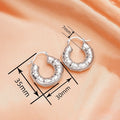 Creative Bamboo Joint U Shaped Ear Cuffs For Women, Fashion French Style Statement Earrings view 4