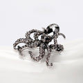 Silver Tone Octopus Three Designs Metal Brooch Pin view 4