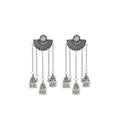 Ethnic Vacation Style Geometric Round Alloy Long Tassel Bell Pendant Drop Earrings view 5