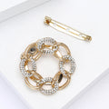 Alloy Rhinestone Chain Scarf Buckle Brooch For Women view 4