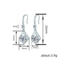 Light Luxury Bridal Zircon Dangle Earrings, Sparkling Fashion Wedding Ear Jewelry For Women view 4