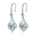 Light Luxury Bridal Zircon Dangle Earrings, Sparkling Fashion Wedding Ear Jewelry For Women view 5