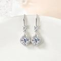 Light Luxury Bridal Zircon Dangle Earrings, Sparkling Fashion Wedding Ear Jewelry For Women view 2