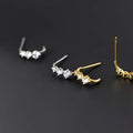 Hot Selling Minimalist Zircon Stud Earrings For Women, Daily Fashion Jewelry view 2