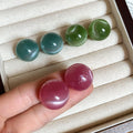 Candy Color Gradient Round Acrylic Stud Earrings Korean Sweet Minimalist Geometric Style view 3
