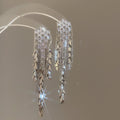 Chic Copper Zircon Wheat Ear Leaf Tassel Drop Earrings Vintage Statement Stud Style view 4