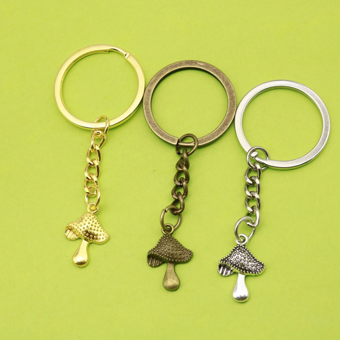 Zinc Alloy Mushroom Keychain Cute Bag Charm Gift