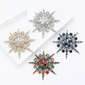 Alloy Rhinestone Eight Point Star Brooch Pin For Women's Apparel view 2