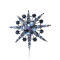 Alloy Rhinestone Eight Point Star Brooch Pin For Women's Apparel view 1