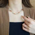 Ethnic Style Artificial Crystal Round Beaded Geometric Choker Necklace view 3