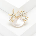 Alloy Shell Brooch Pin For Womens Clothing And Fashion Accessories view 2