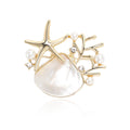 Alloy Shell Brooch Pin For Womens Clothing And Fashion Accessories view 1