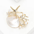 Alloy Shell Brooch Pin For Womens Clothing And Fashion Accessories view 4