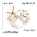 Alloy Shell Brooch Pin For Womens Clothing And Fashion Accessories view 5