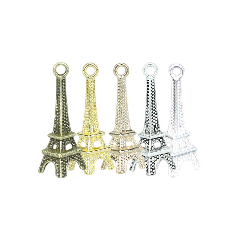 23x8mm Eiffel Tower Zinc Alloy Charm Pendant