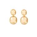 Vintage Luxury Gold Alloy Smooth Oval Teardrop Drop Dangle Earrings For Women Elegant Statement Earrings view 5